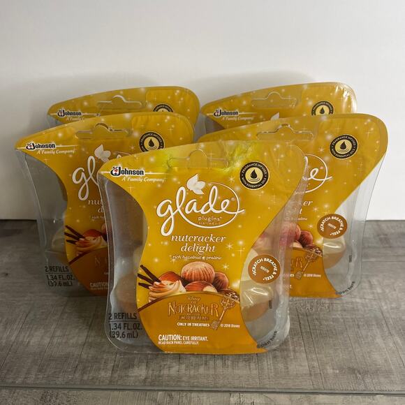 LOT 10 GLADE PLUG IN NUTCRACKER DELIGHT Hazelnut Praline Scented Oil Refill 1.34 - Picture 4 of 4